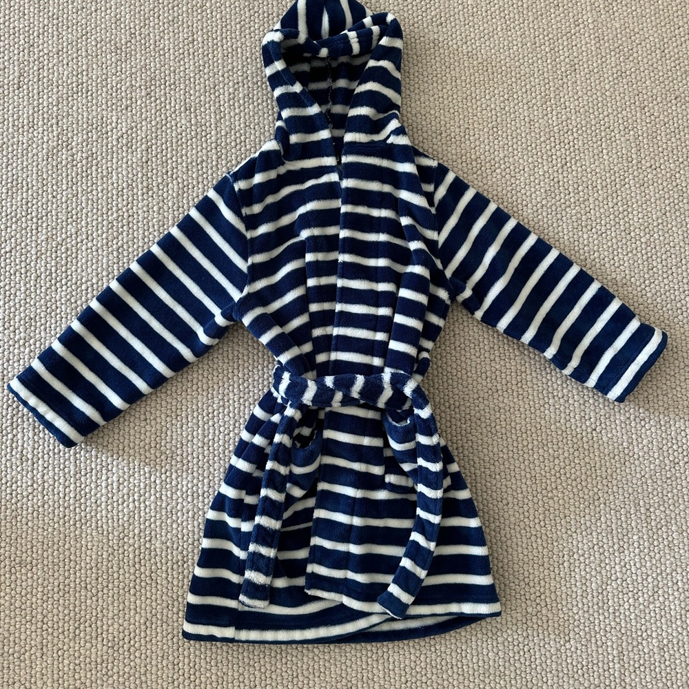 Tucker + Tate Navy and White Striped Kids Pajama Robe